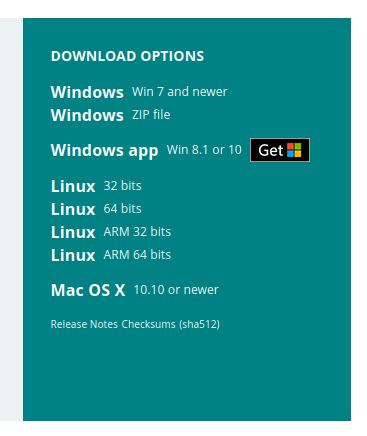 Arduino Download Options