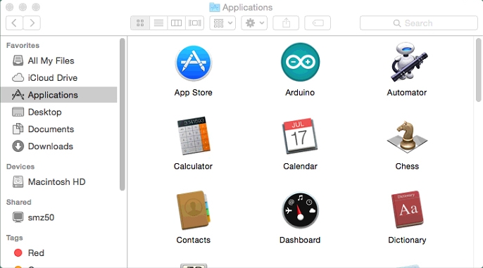 Arduino Mac App Folder